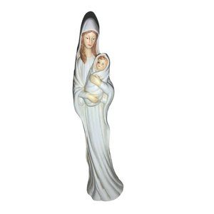 Virgin Mother Mary And Baby Jesus Figurine.